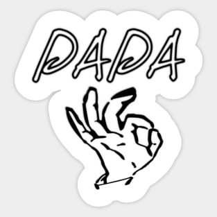 Papa Father Perfection Hand Sign Sticker